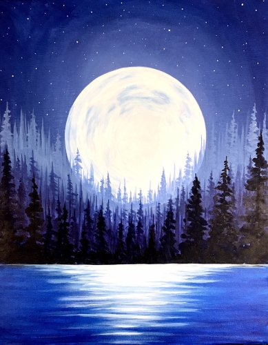 A Purple Super Moon paint nite project by Yaymaker