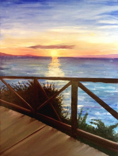 A Caribbean Sunset II paint nite project by Yaymaker