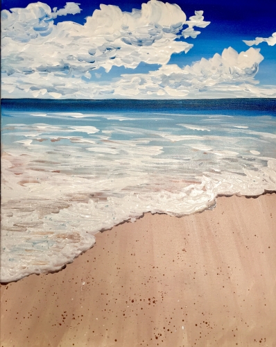 A Crystal Blue Beach paint nite project by Yaymaker