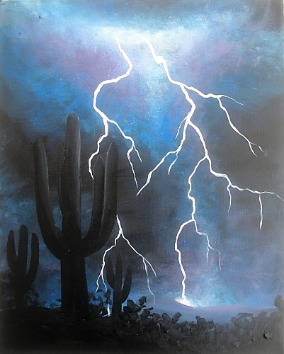 A Desert Lightning paint nite project by Yaymaker