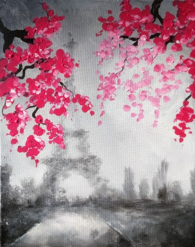 A Blossoms In Paris II paint nite project by Yaymaker