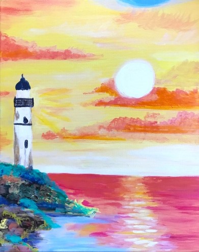 A Lighthouse Bay II paint nite project by Yaymaker