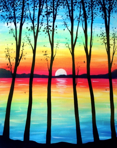 A Bright Summer Night paint nite project by Yaymaker