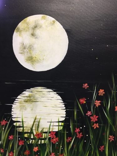 A Midnight Reflections paint nite project by Yaymaker