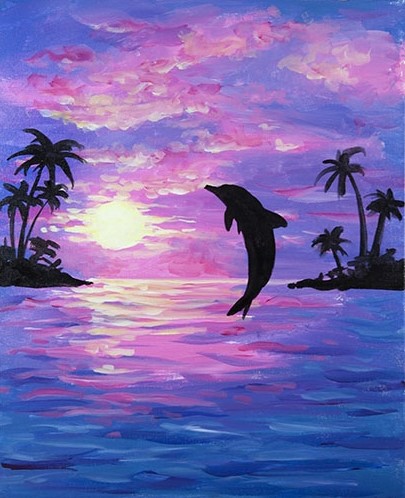 A Dolphin Joy paint nite project by Yaymaker