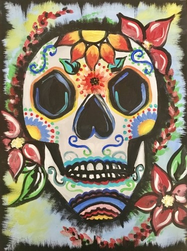 A Beautiful Skull paint nite project by Yaymaker