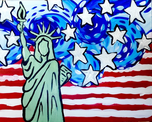 A Starry Miss America paint nite project by Yaymaker