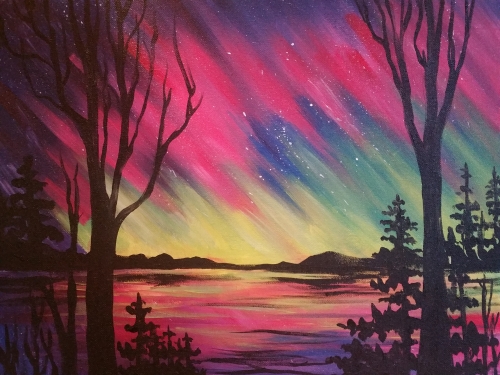 A Northern Summer Skies paint nite project by Yaymaker