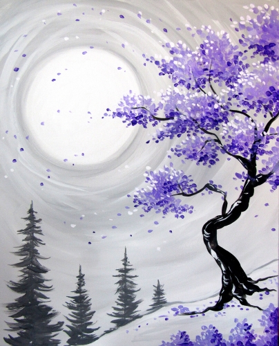 A Murasaki Cherry Blossoms paint nite project by Yaymaker