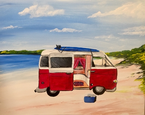 A Beach Bulli paint nite project by Yaymaker