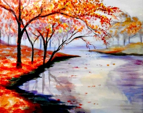 A Fall River Sunrise paint nite project by Yaymaker