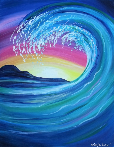 A The Winding Wave paint nite project by Yaymaker