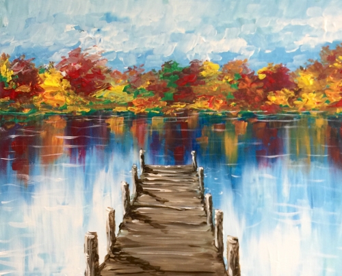 A Autumn at the Dock paint nite project by Yaymaker