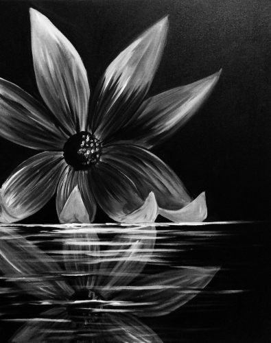 A Flower Reflection paint nite project by Yaymaker