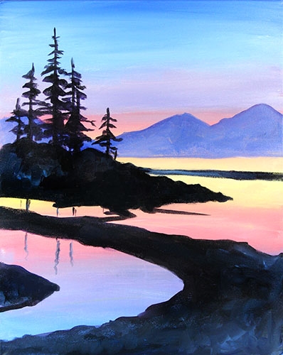 A Peaceful Pines paint nite project by Yaymaker