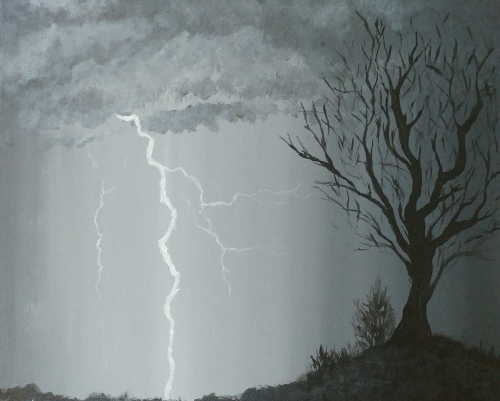A Thunder Struck paint nite project by Yaymaker