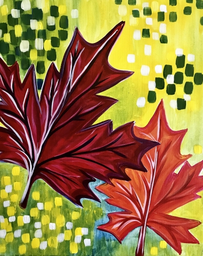 A When Fall Leaves paint nite project by Yaymaker