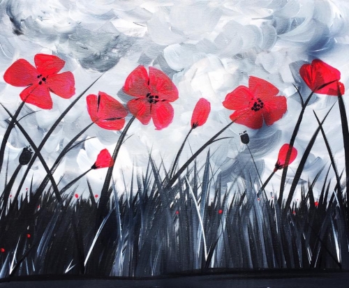 A Flowers of Rememberance paint nite project by Yaymaker