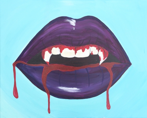 A Vampire Kiss paint nite project by Yaymaker