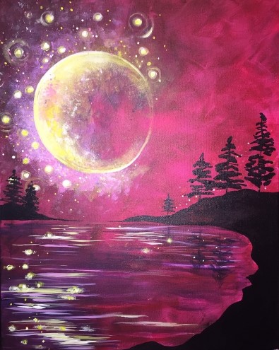 A Fall Harvest Moon paint nite project by Yaymaker