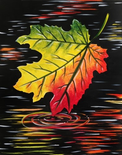 A Maple Leaf Reflection paint nite project by Yaymaker