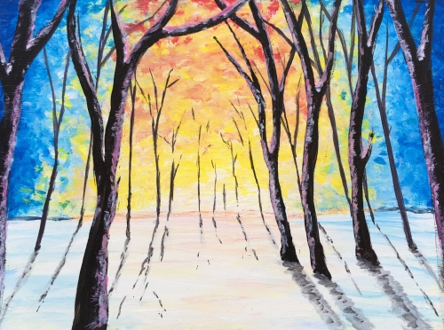 A Sunrise Woods paint nite project by Yaymaker