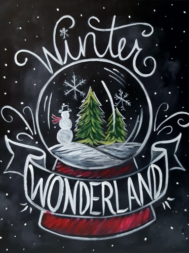 A Chalkboard Holiday paint nite project by Yaymaker