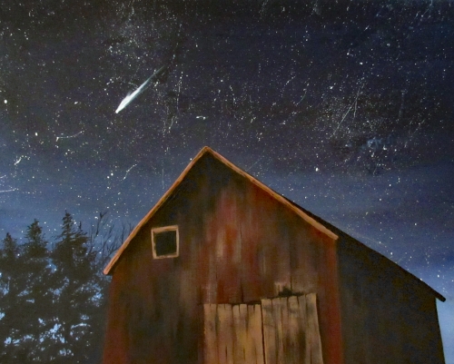A Night Barn paint nite project by Yaymaker