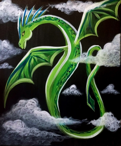 A Green Dragon paint nite project by Yaymaker