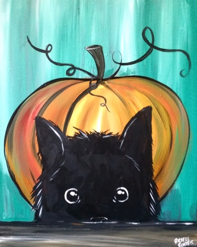 A Kittens First Halloween paint nite project by Yaymaker