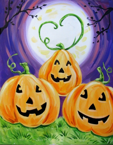 A Happy Family Happy Halloween paint nite project by Yaymaker
