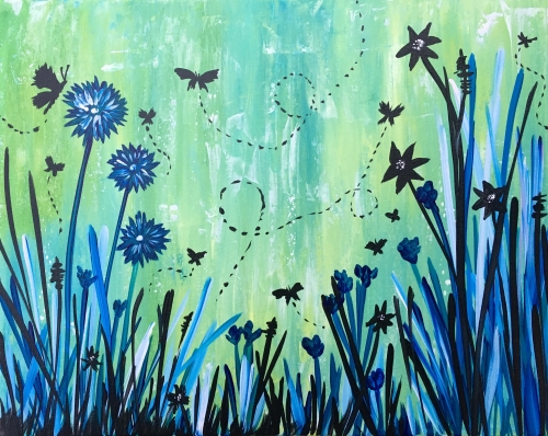 A Party in the Garden paint nite project by Yaymaker