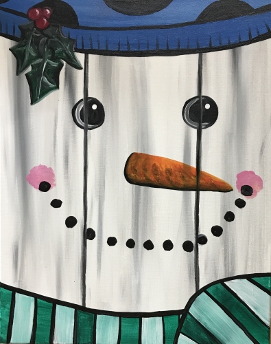 A Palette Snowman paint nite project by Yaymaker