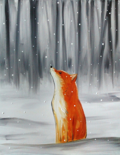 A Winter Fox paint nite project by Yaymaker