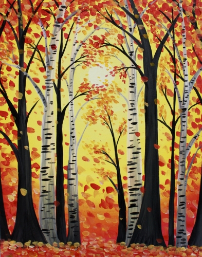A Afternoon in Autumn paint nite project by Yaymaker