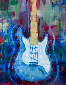 A Abstract Guitar paint nite project by Yaymaker