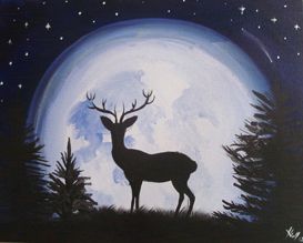 A Stag Moon paint nite project by Yaymaker