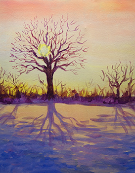 A Winter Sun paint nite project by Yaymaker