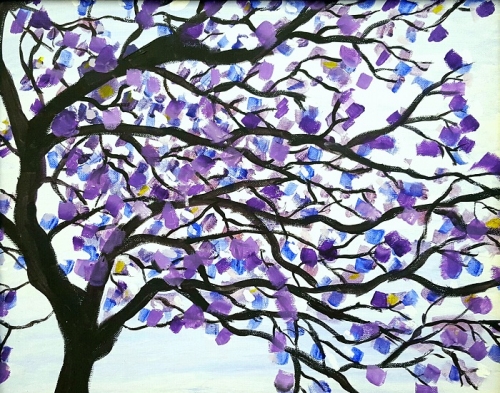 A Jacaranda Tree paint nite project by Yaymaker