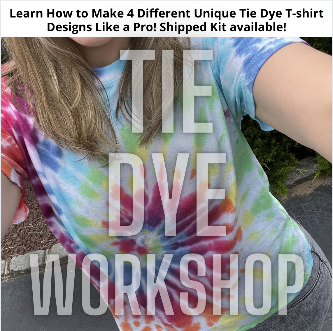 A Virtual Tie Dye TShirt Workshop Kits available for shipping  experience project by Yaymaker