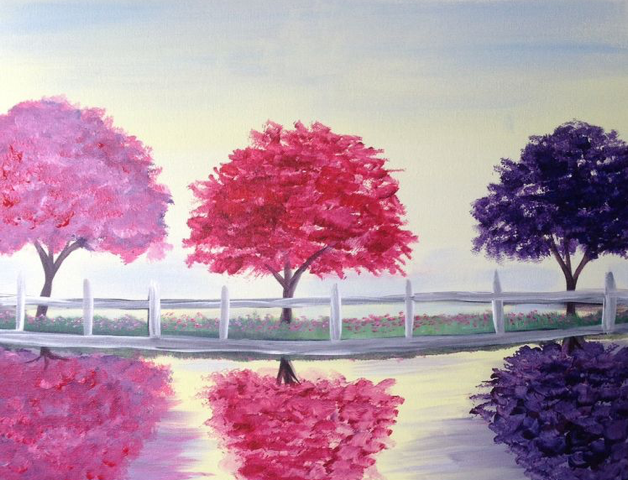 A Three Trees paint nite project by Yaymaker