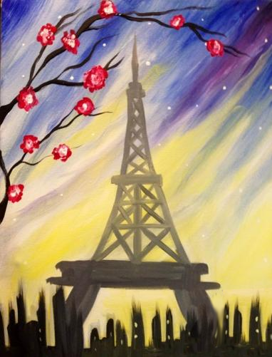 A Paris in Bloom paint nite project by Yaymaker