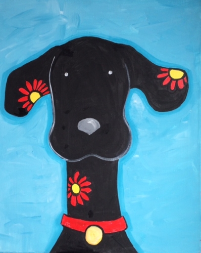A Black Dog paint nite project by Yaymaker