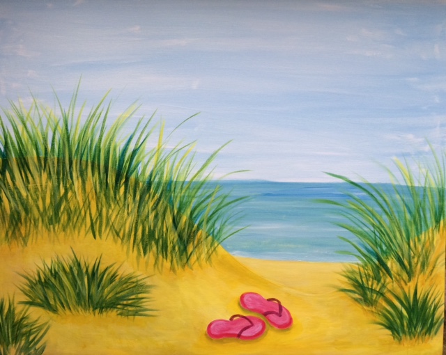 A Beach Days 1 paint nite project by Yaymaker