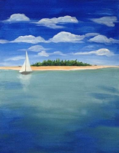 A Island Hopping paint nite project by Yaymaker