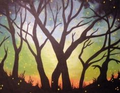 A Twilight Trees paint nite project by Yaymaker