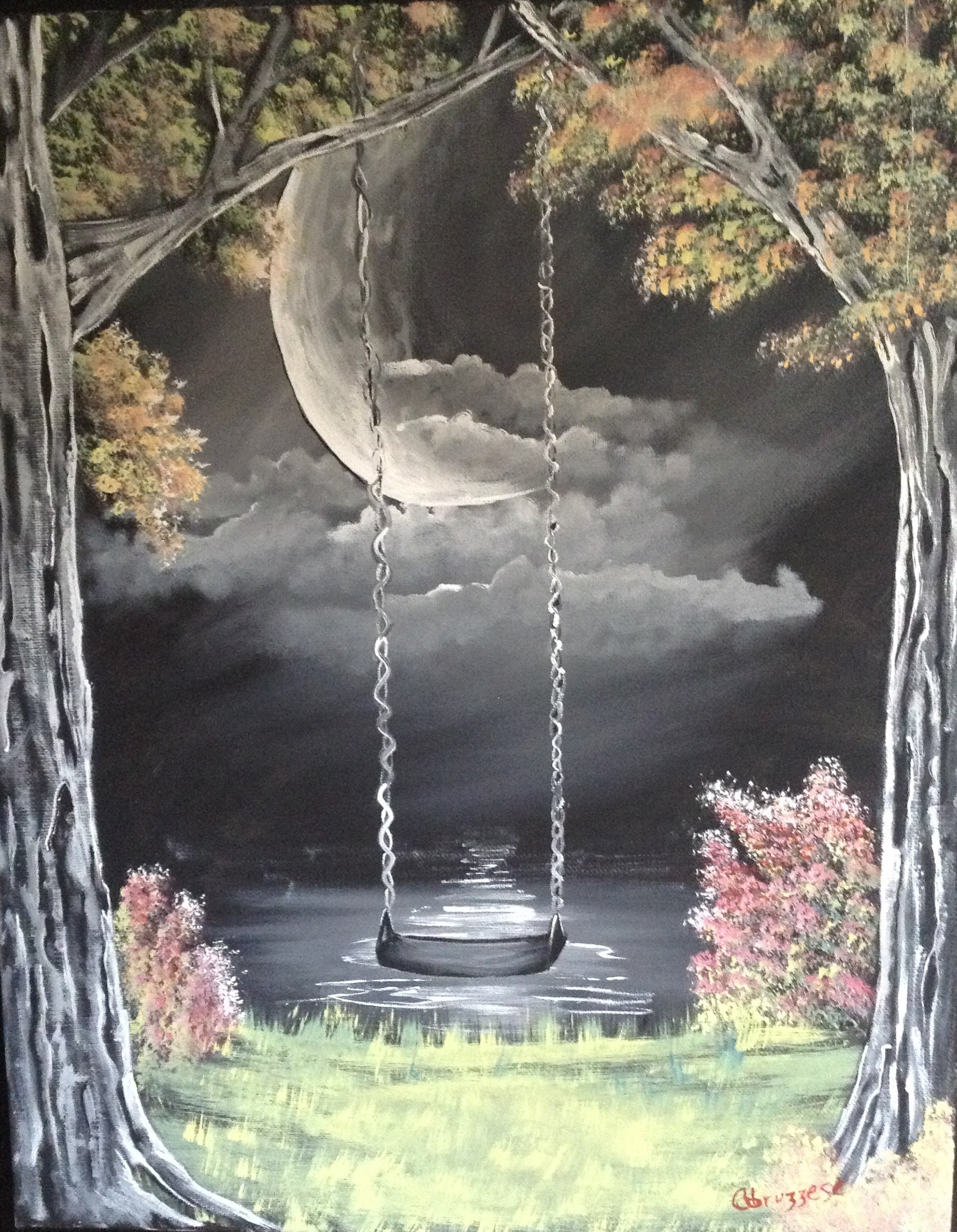 A Moon Light Swing paint nite project by Yaymaker