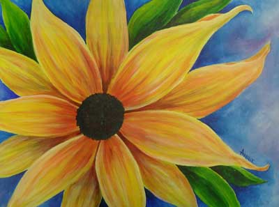 A Black Eyed Susan paint nite project by Yaymaker