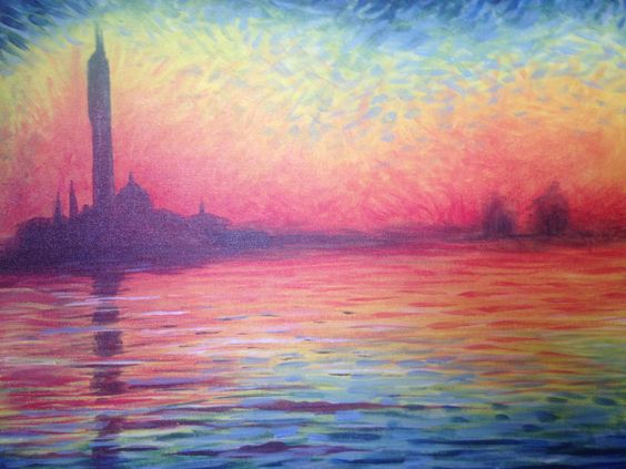 A Monet Sunset paint nite project by Yaymaker