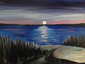 A Moonlit Rendezvous paint nite project by Yaymaker
